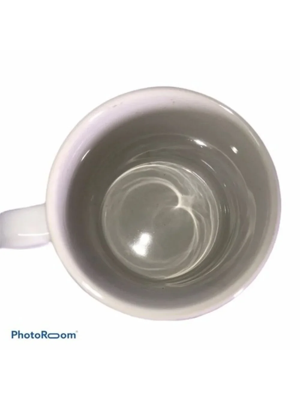 three angle white blue coffee mug cyp white blue handle 3x3.5